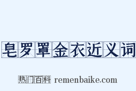 皂罗罩金衣近义词是什么意思的图片